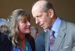 HRH The Duke of Kent with Jayne Moore of Fillongley Village Hall