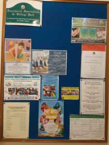 Picture of a noticeboard containing local events